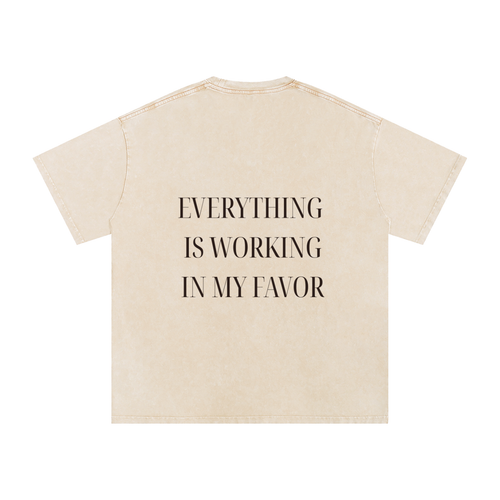 Everything Is Working in My Favor Oversized Tee – Apricot