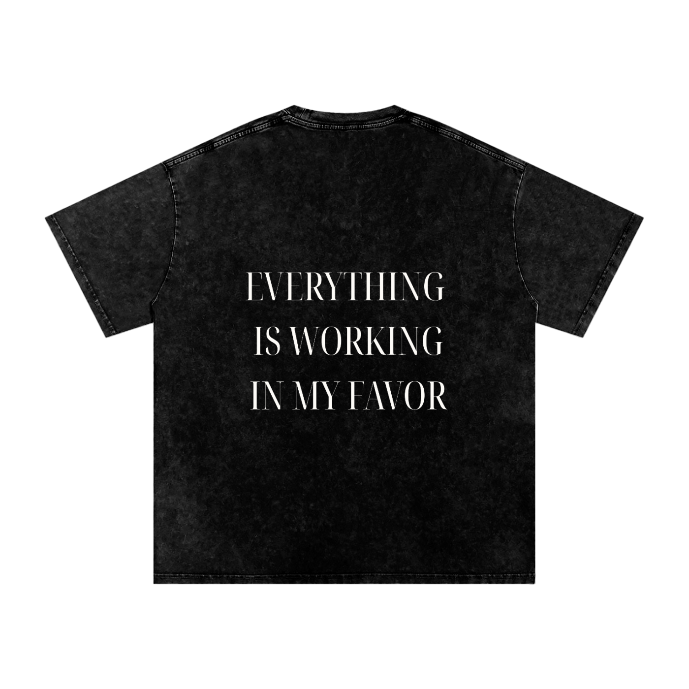 Everything Is Working in My Favor Oversized Tee – Washed Black